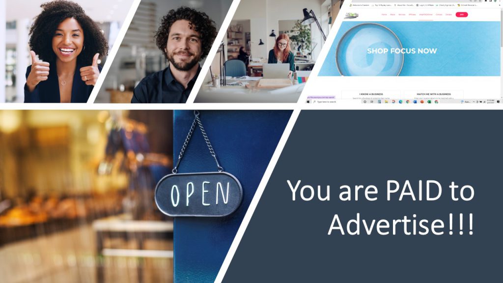 You are paid to advertise.